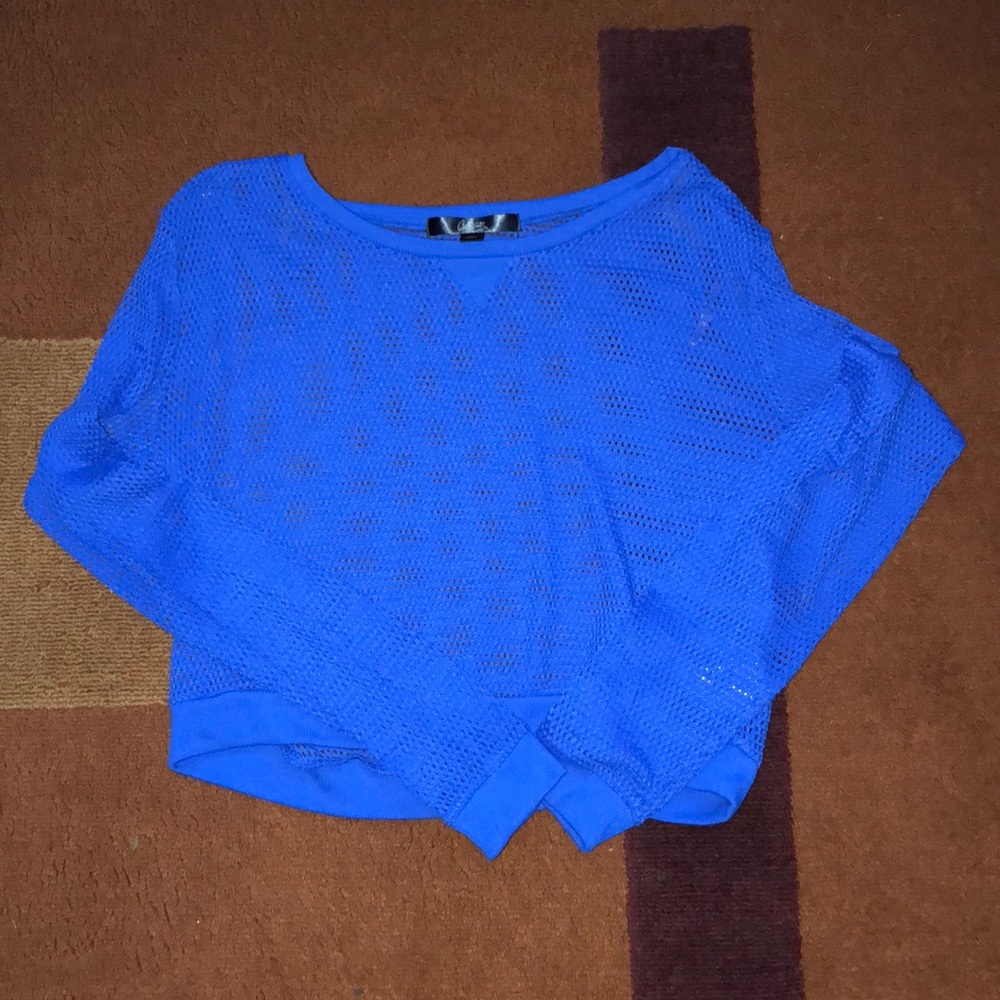 Netted Bright Blue Shirt
